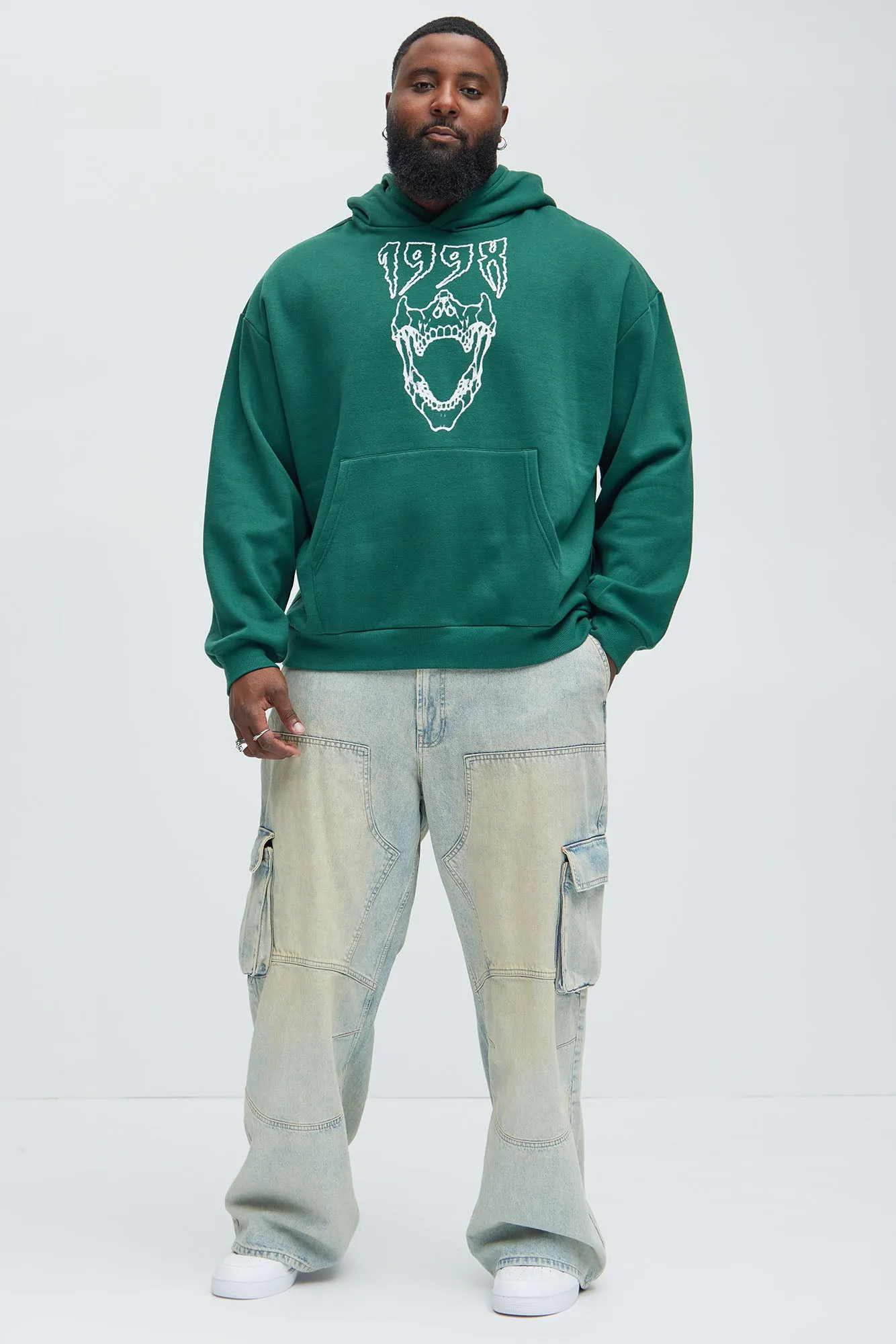 199X Skull Hoodie - Hunter