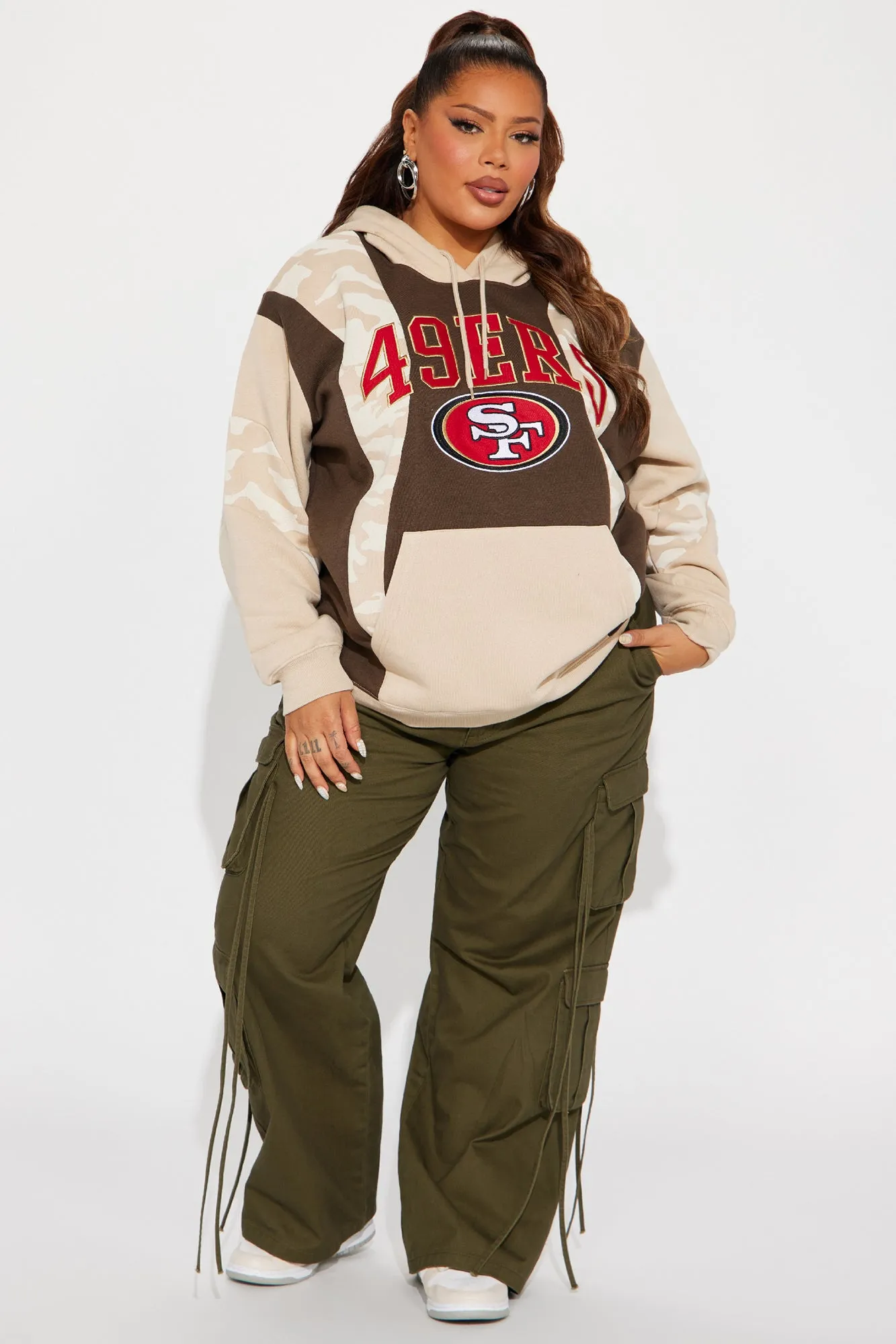 49ers Camo Hoodie - Brown/combo