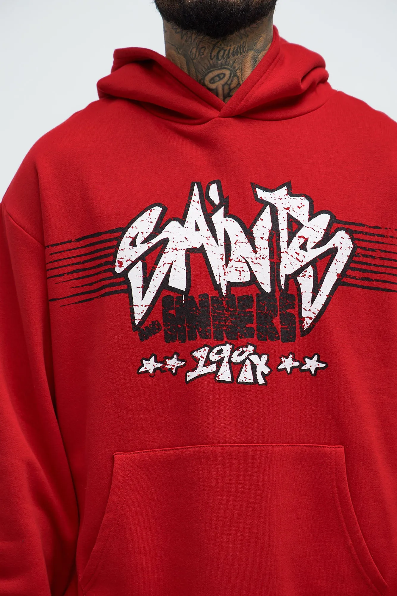 90s Saints Hoodie - Red