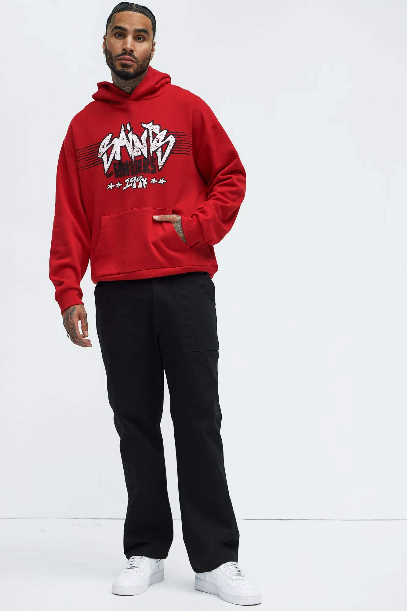 90s Saints Hoodie - Red