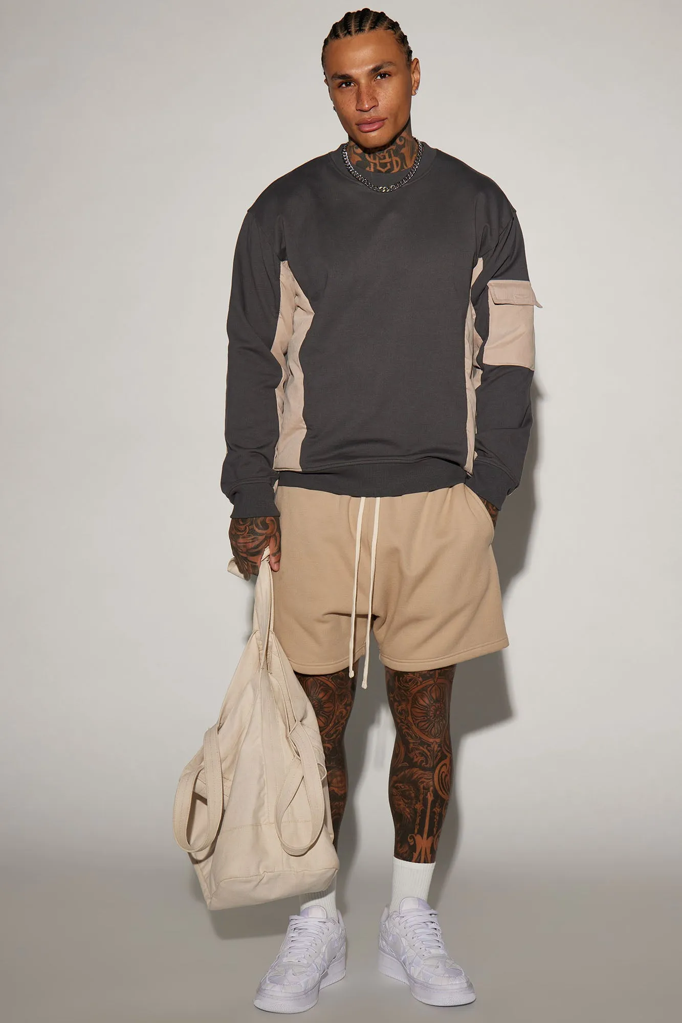 Ace Crewneck Sweatshirt - Charcoal/combo