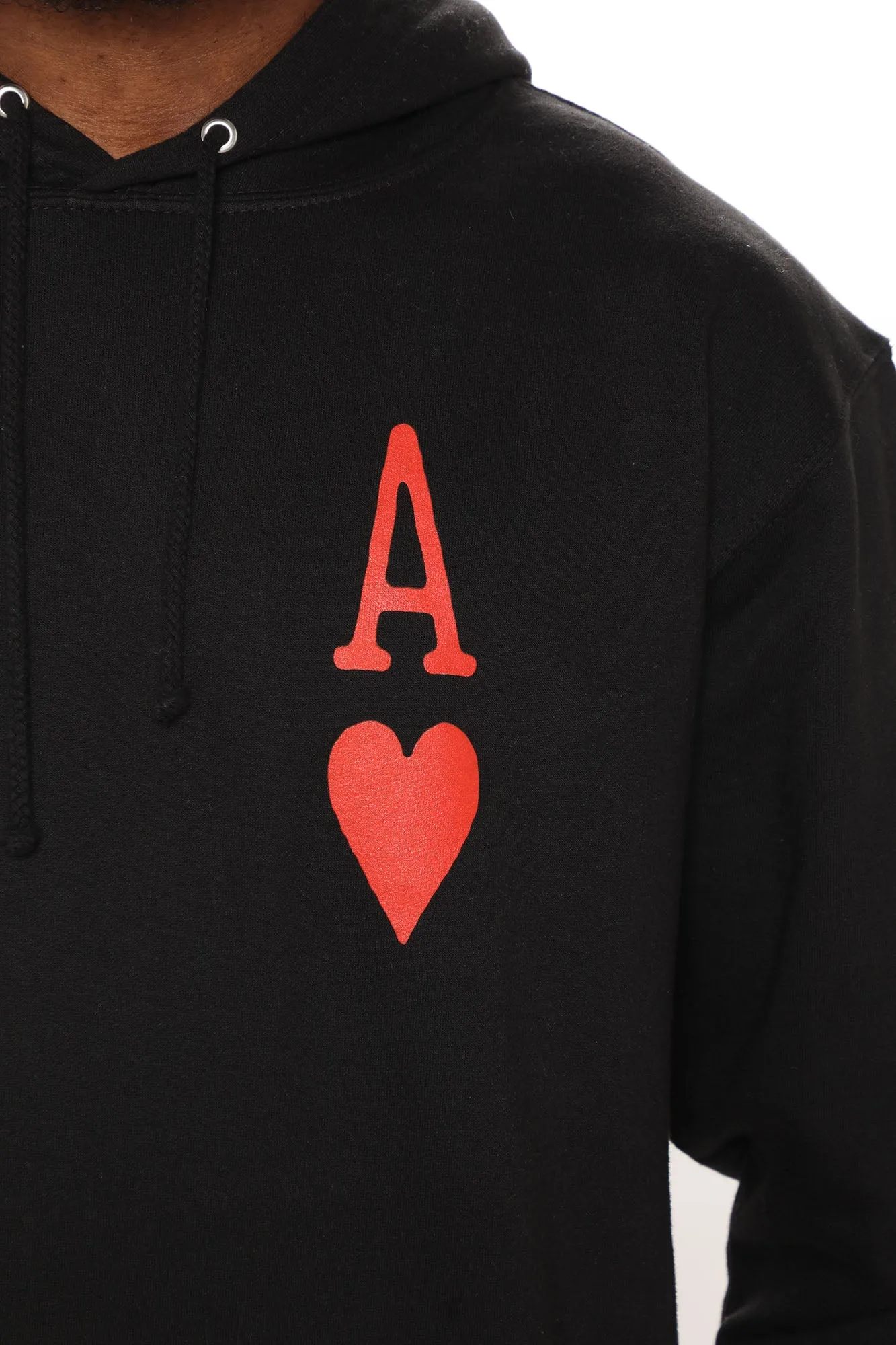 Ace Of Hearts Hoodie - Black