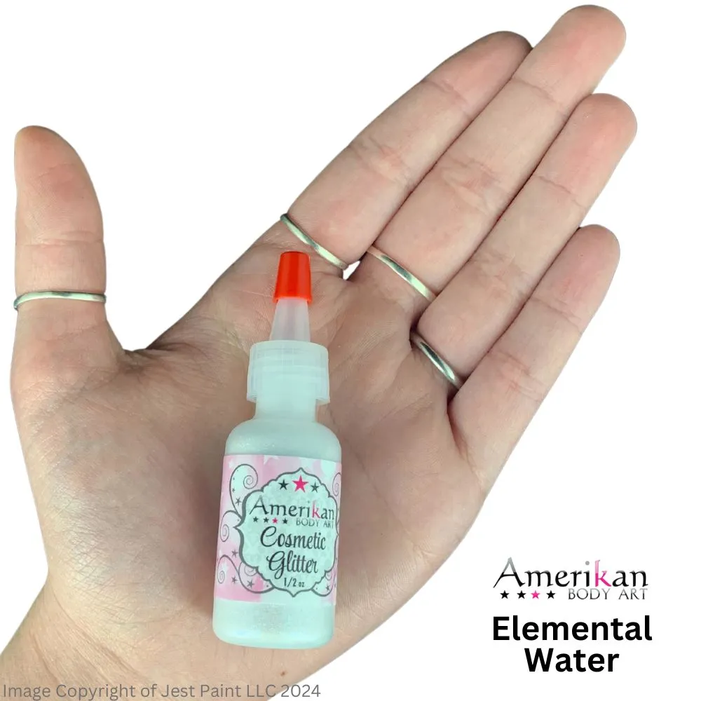 Amerikan Body Art | Face Paint Glitter Poof - Holographic Elemental Water (1/2oz)  #27