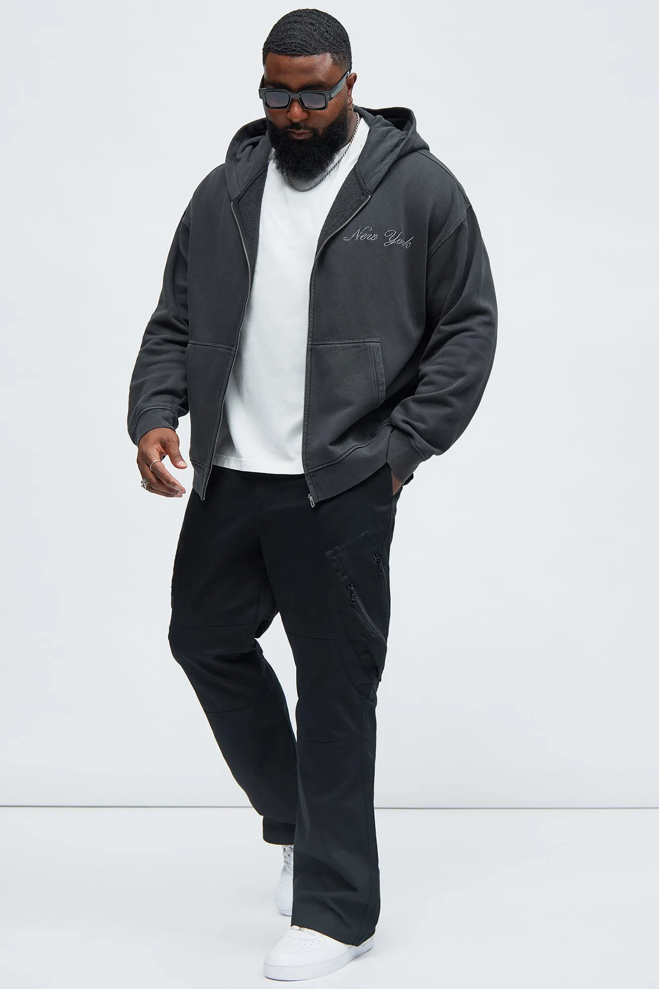 Athletic Department Zip Up Hoodie - Black