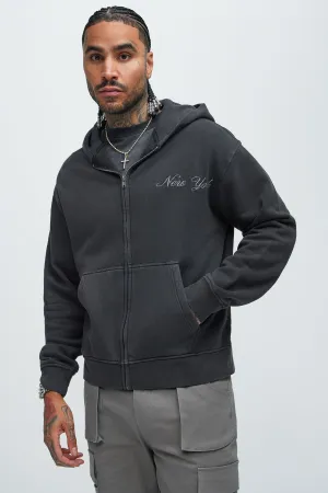Athletic Department Zip Up Hoodie - Black