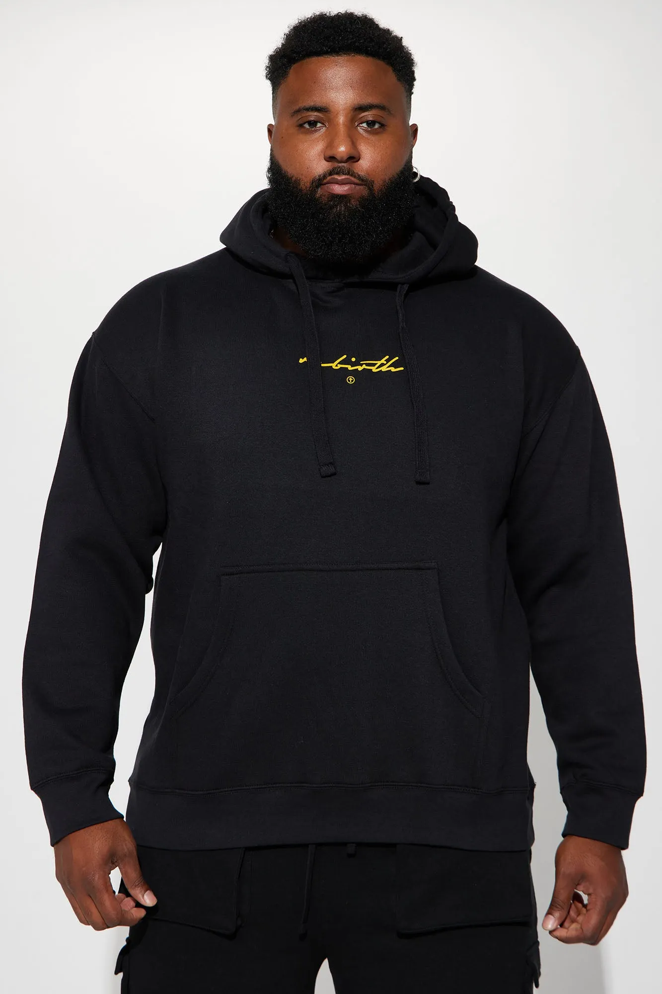 Barbed Wire Rebirth Cross Hoodie - Black