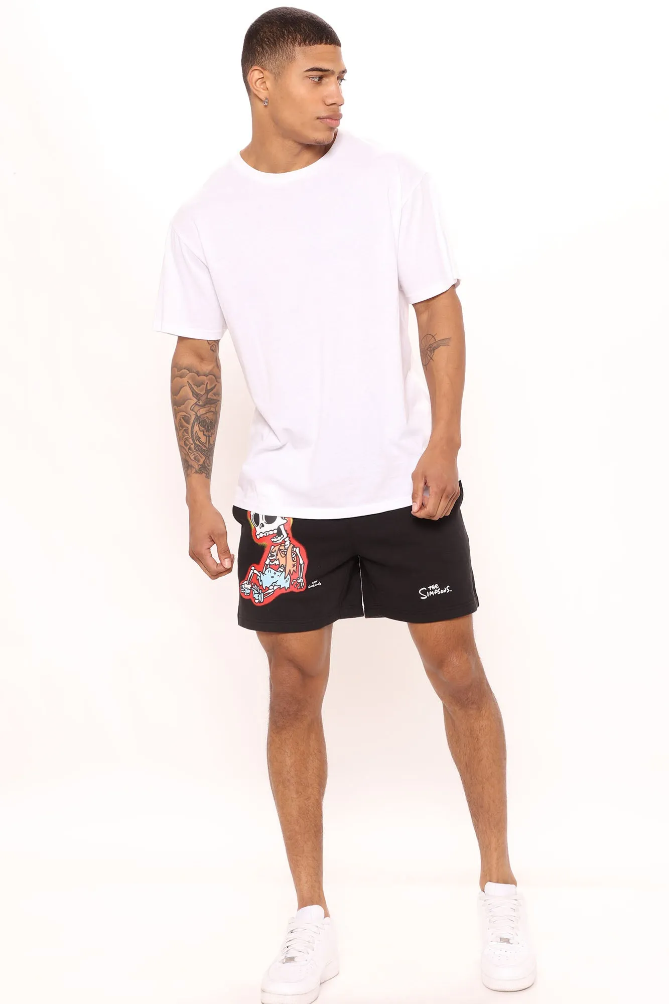 Bart Simpsons Fleece Shorts - Black