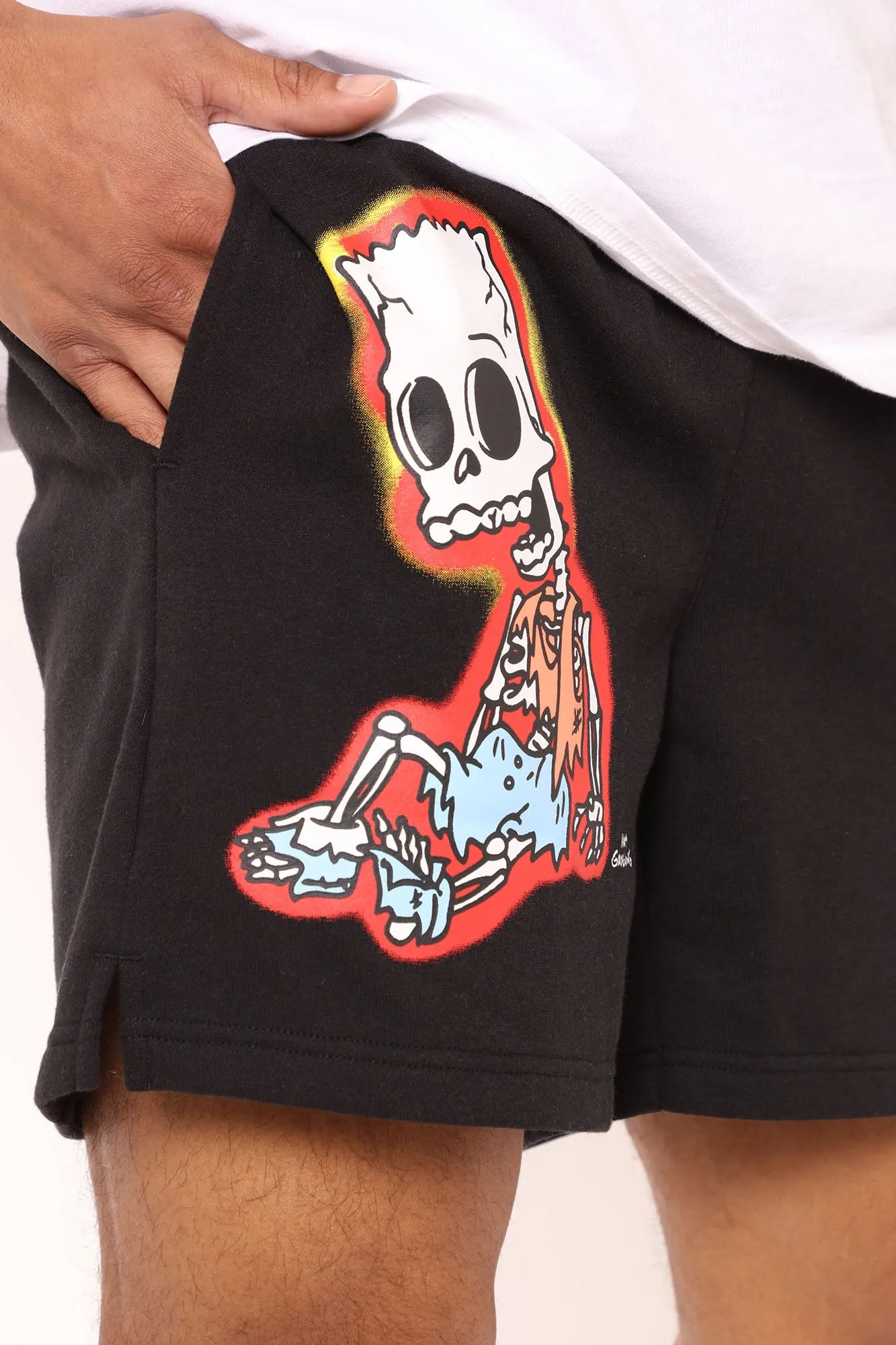 Bart Simpsons Fleece Shorts - Black