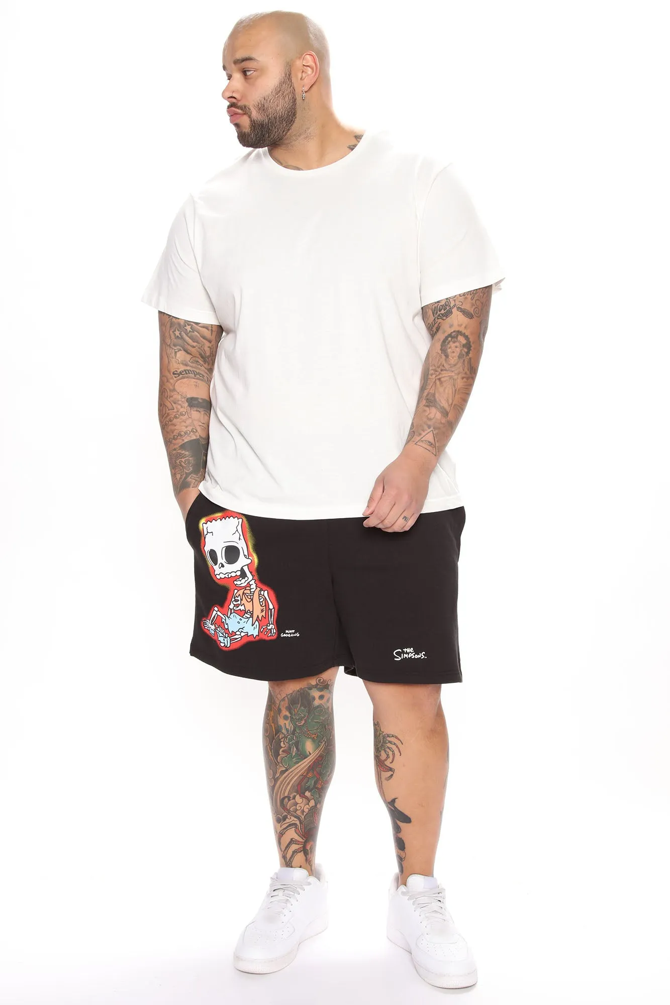 Bart Simpsons Fleece Shorts - Black