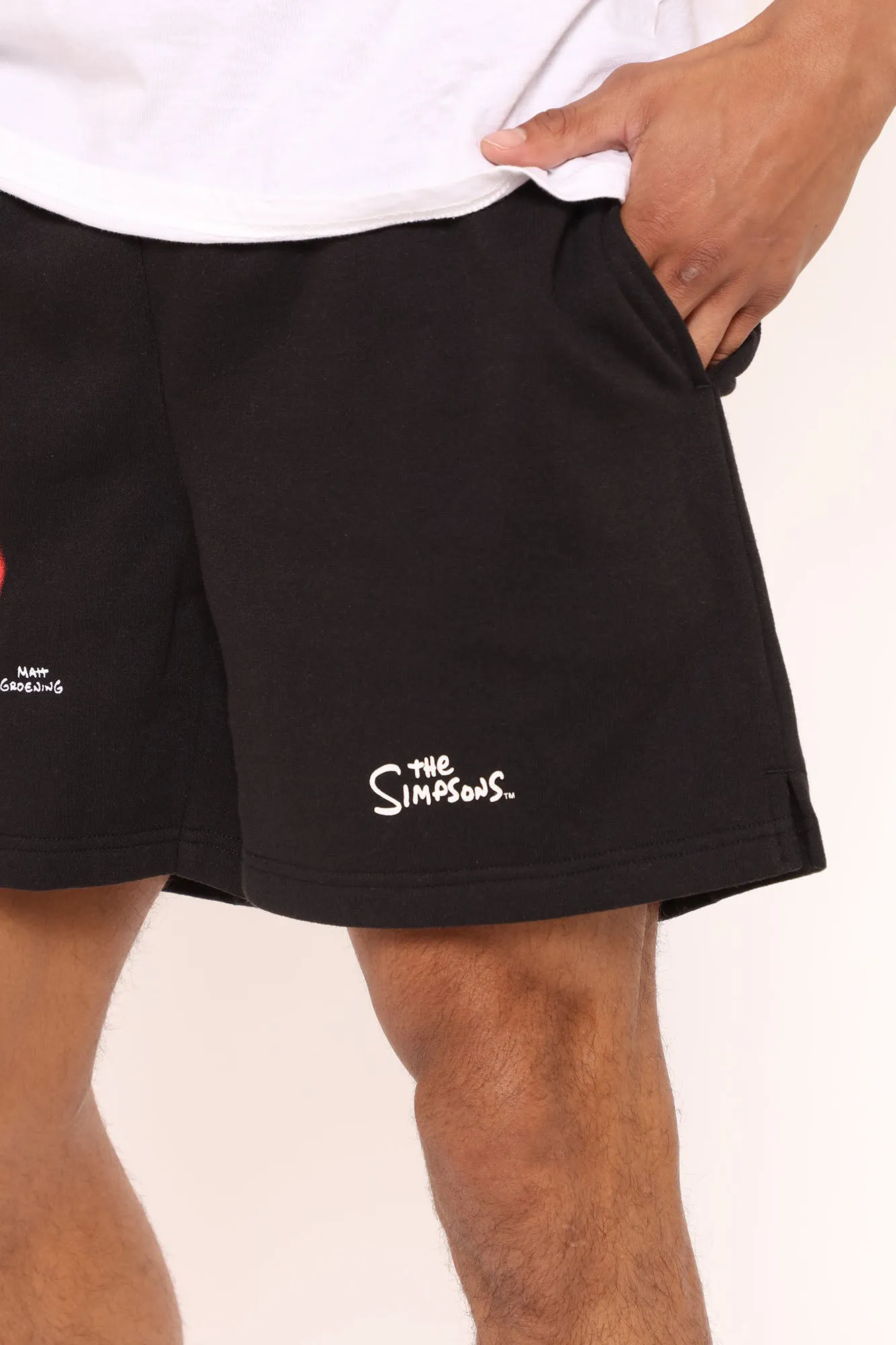 Bart Simpsons Fleece Shorts - Black