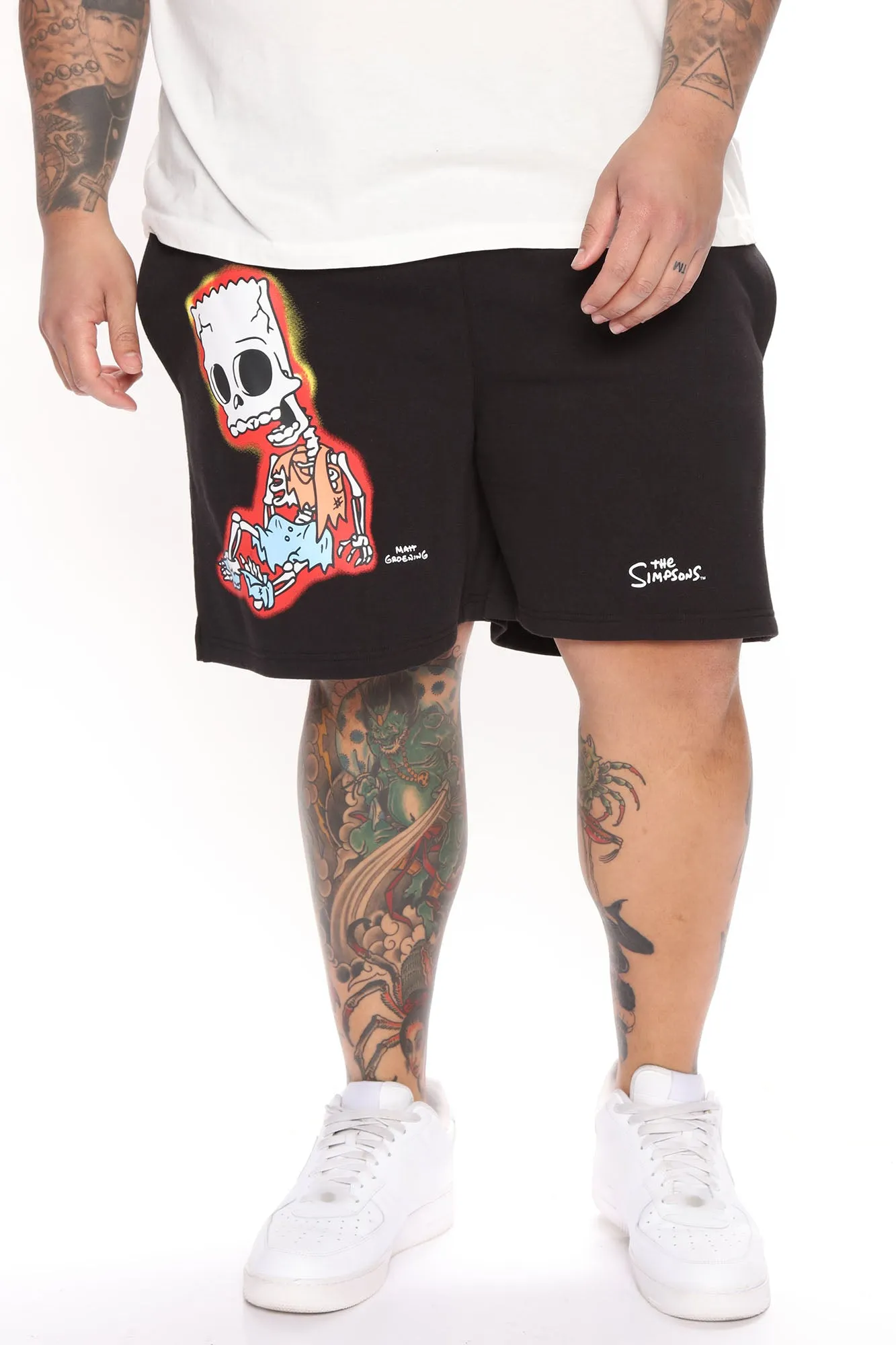Bart Simpsons Fleece Shorts - Black