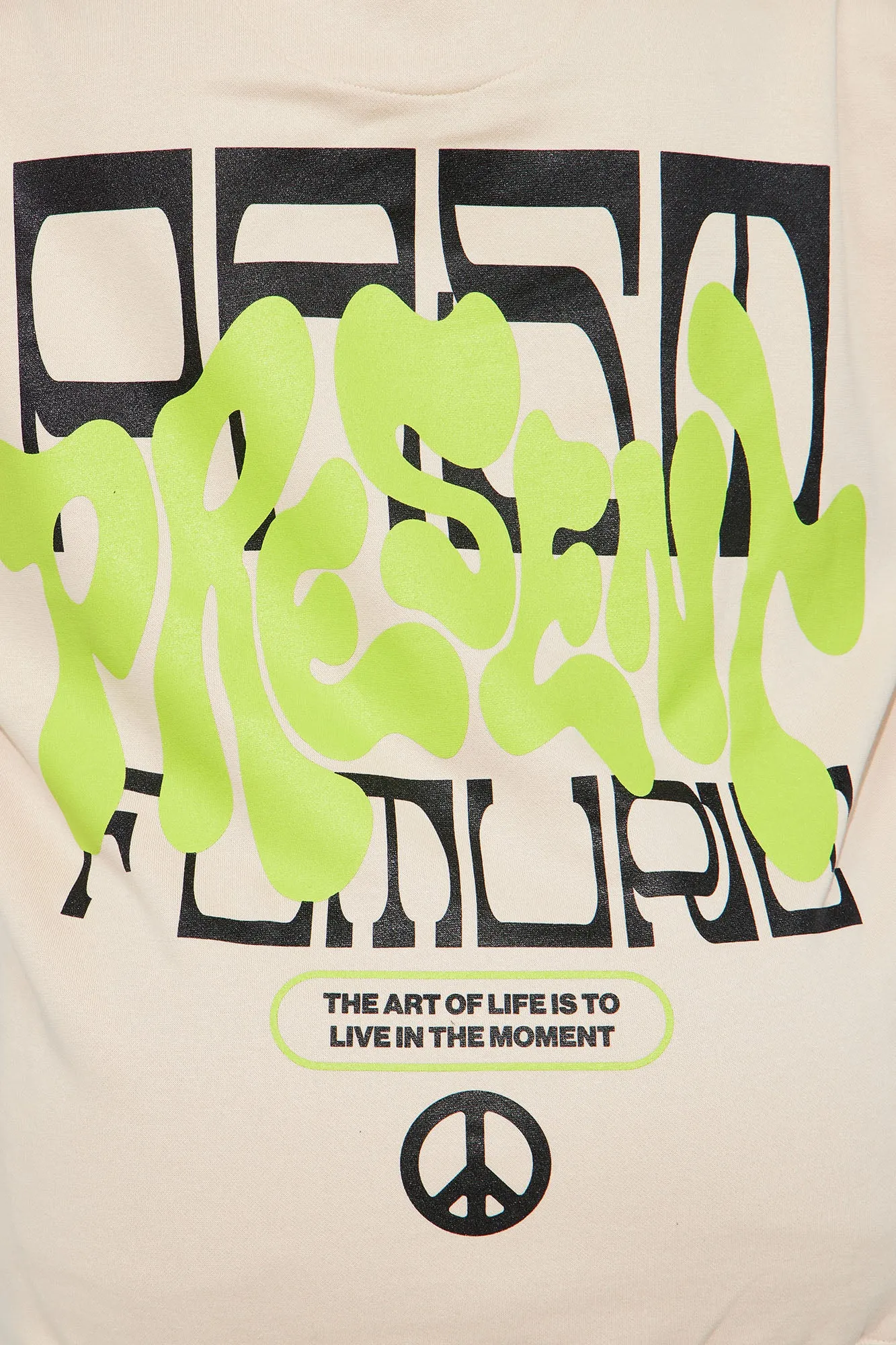 Be Present Graphic Hoodie - Sand