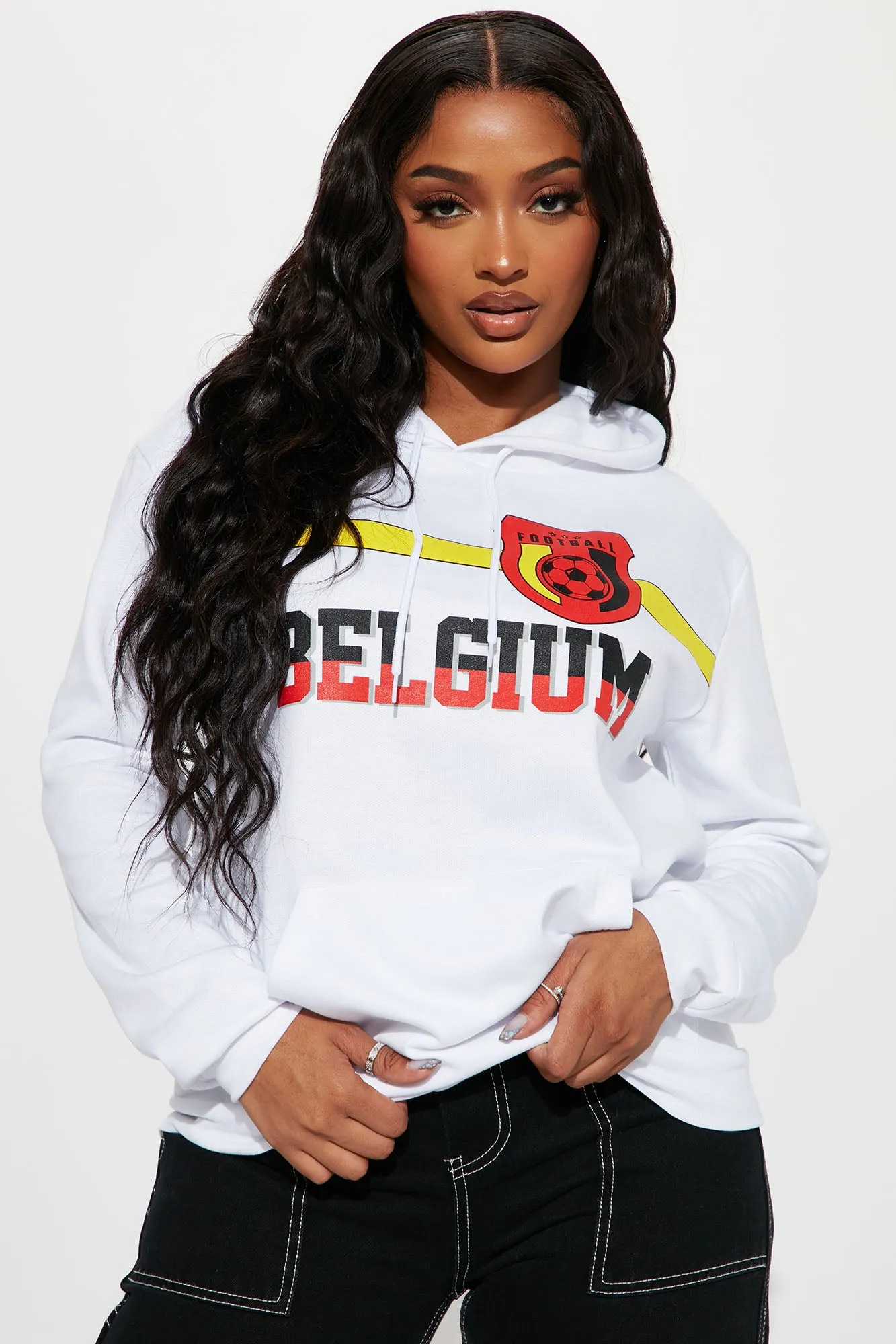Belgium World Cup Hoodie - White/combo