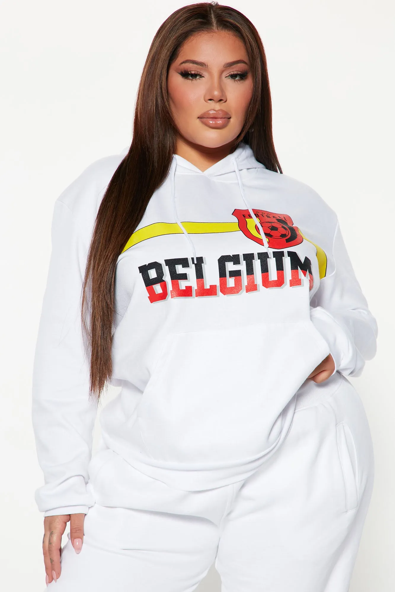 Belgium World Cup Hoodie - White/combo