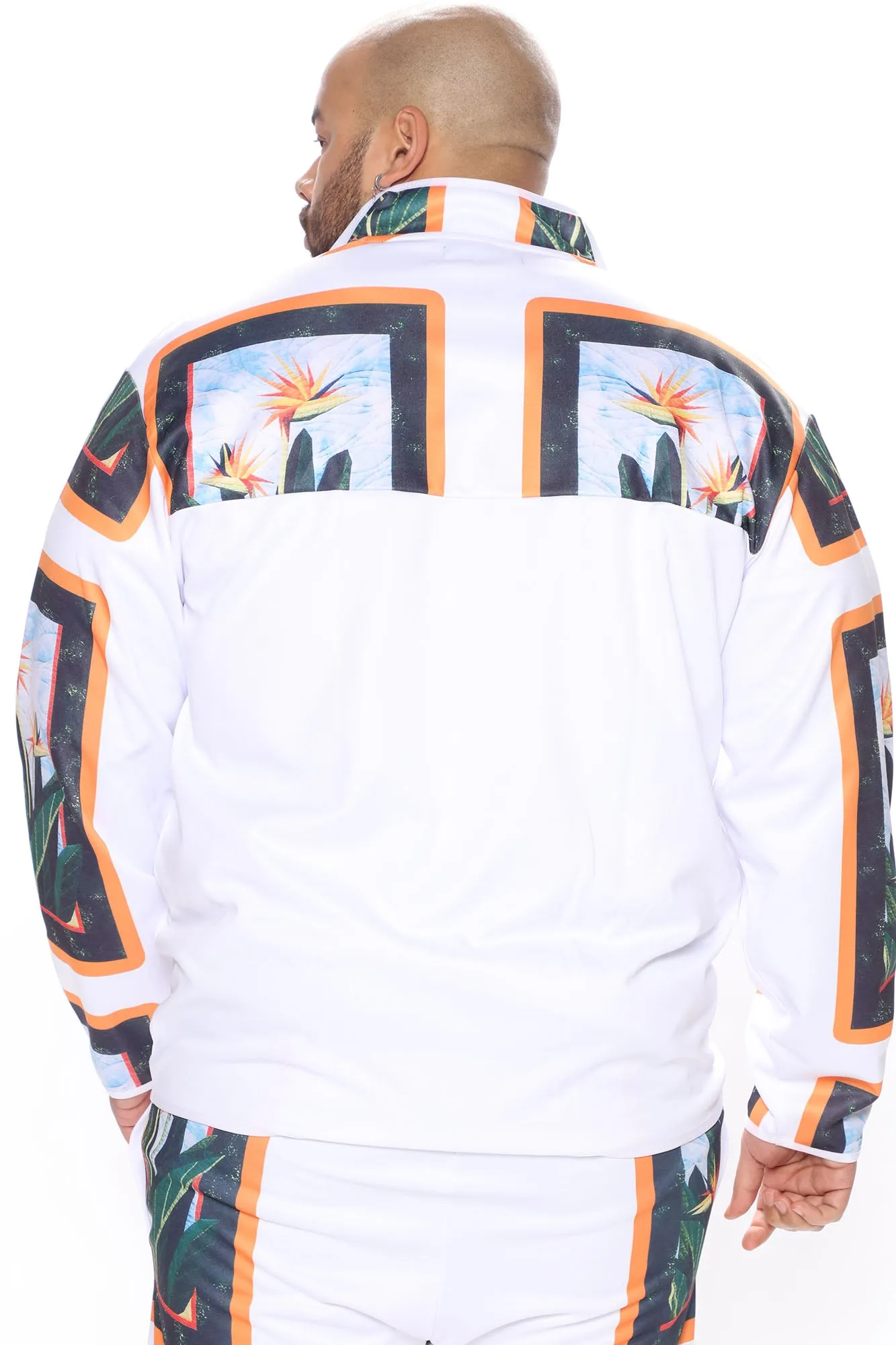 Birds Of Paradise Quarter Zip Jacket - White/combo