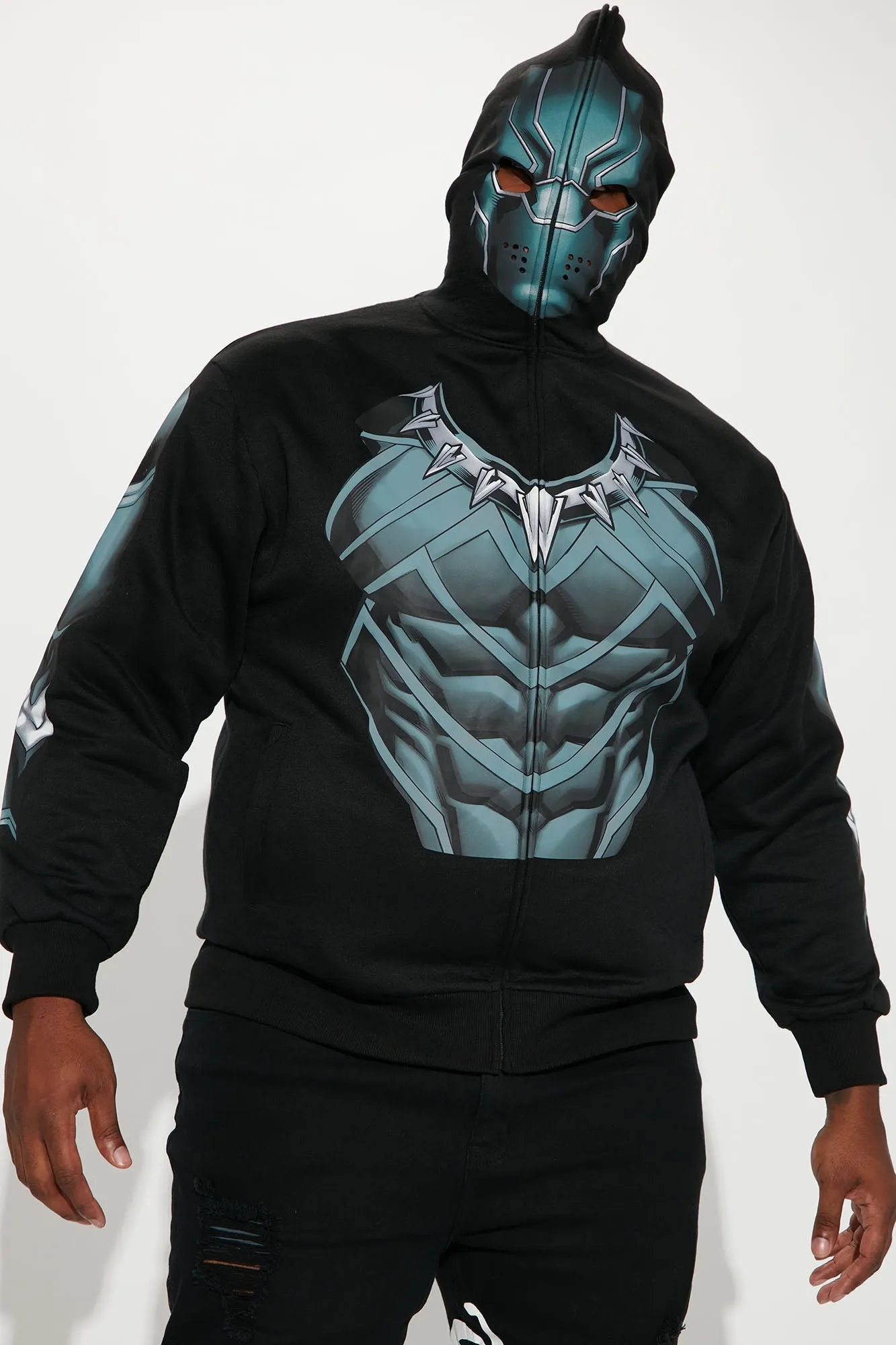 Black Panther Zip Up Hoodie - Black
