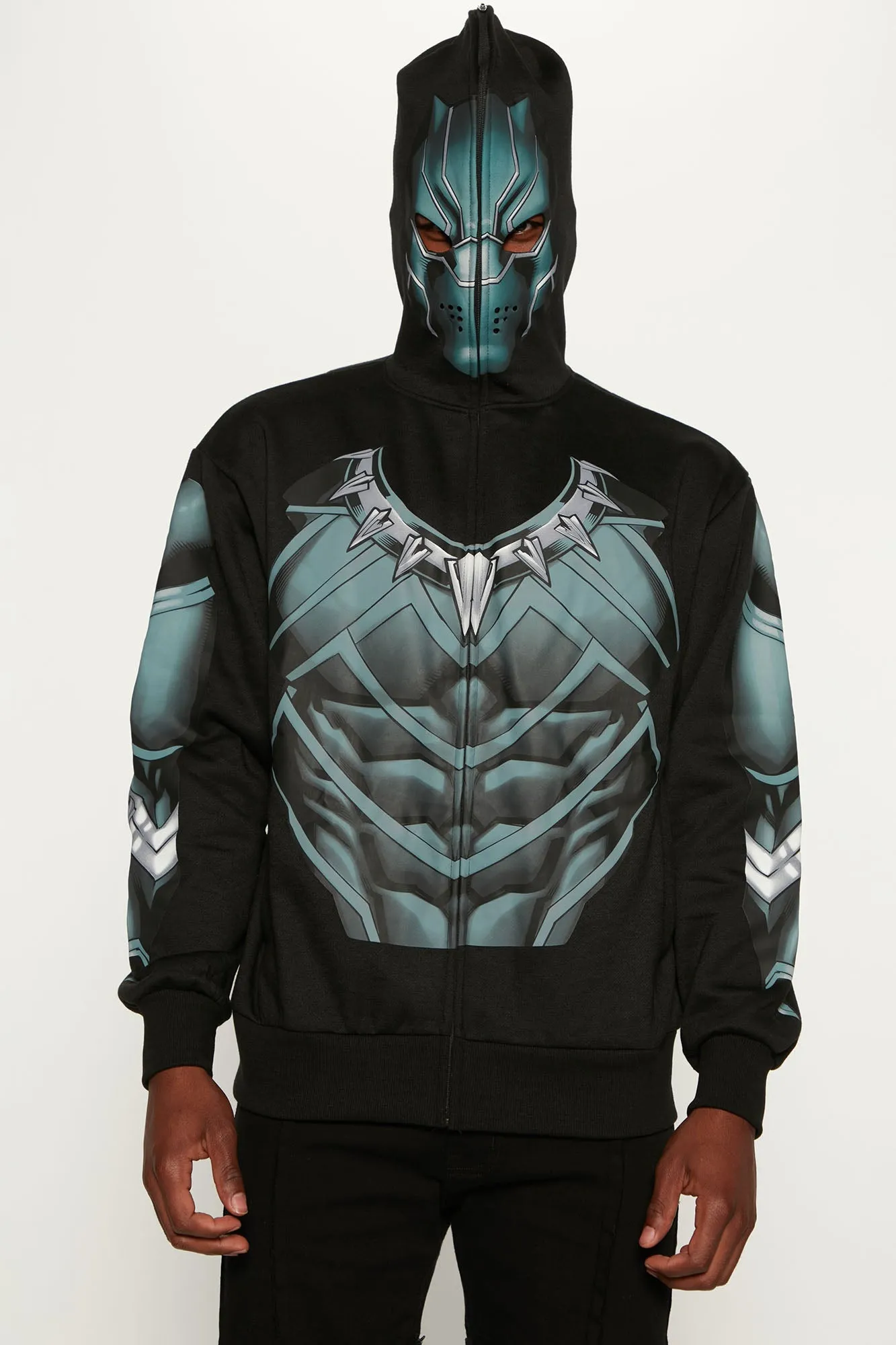 Black Panther Zip Up Hoodie - Black