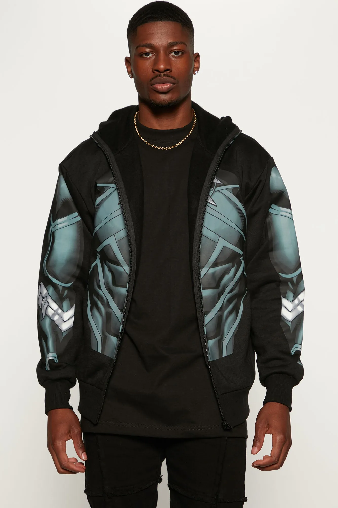 Black Panther Zip Up Hoodie - Black