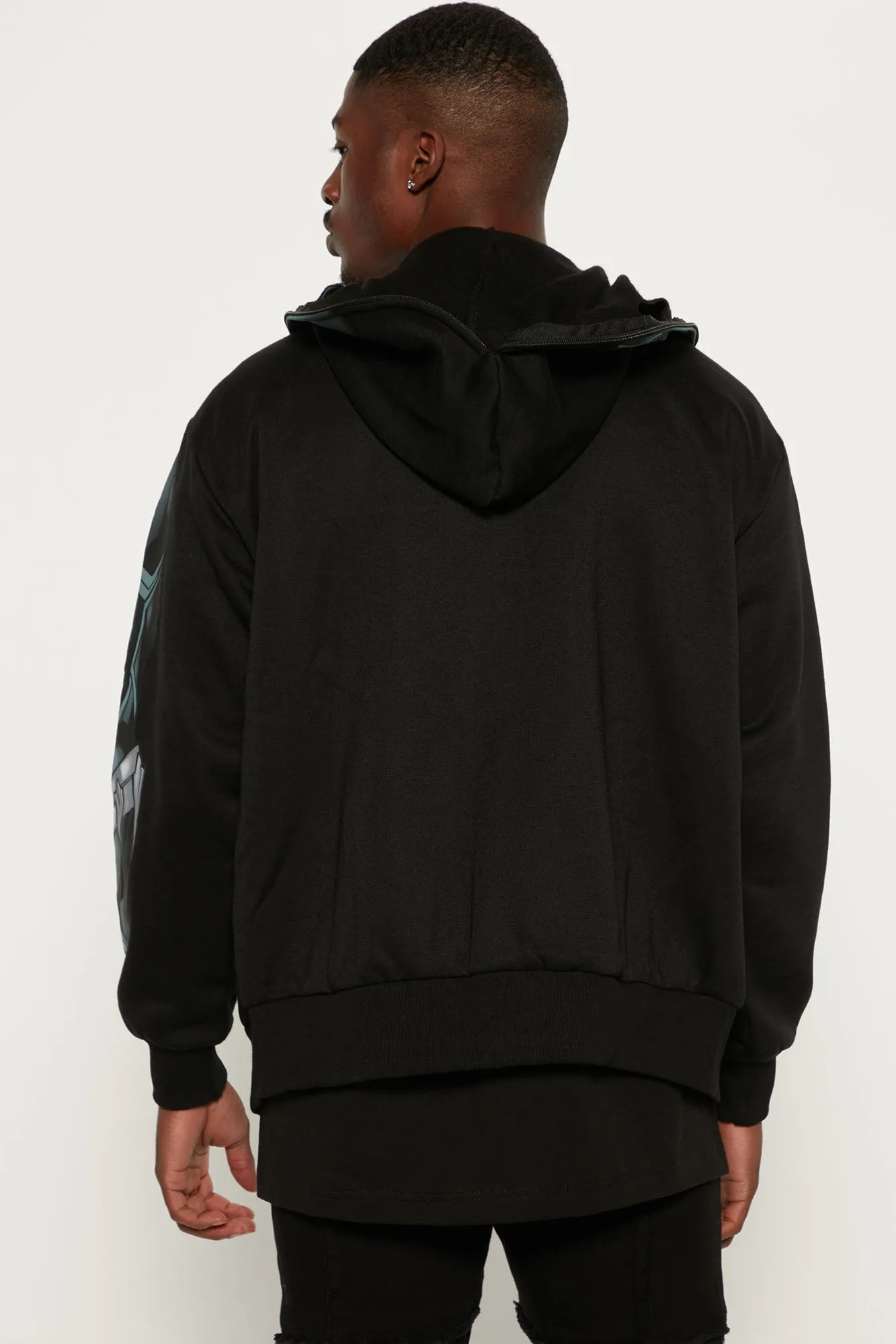 Black Panther Zip Up Hoodie - Black