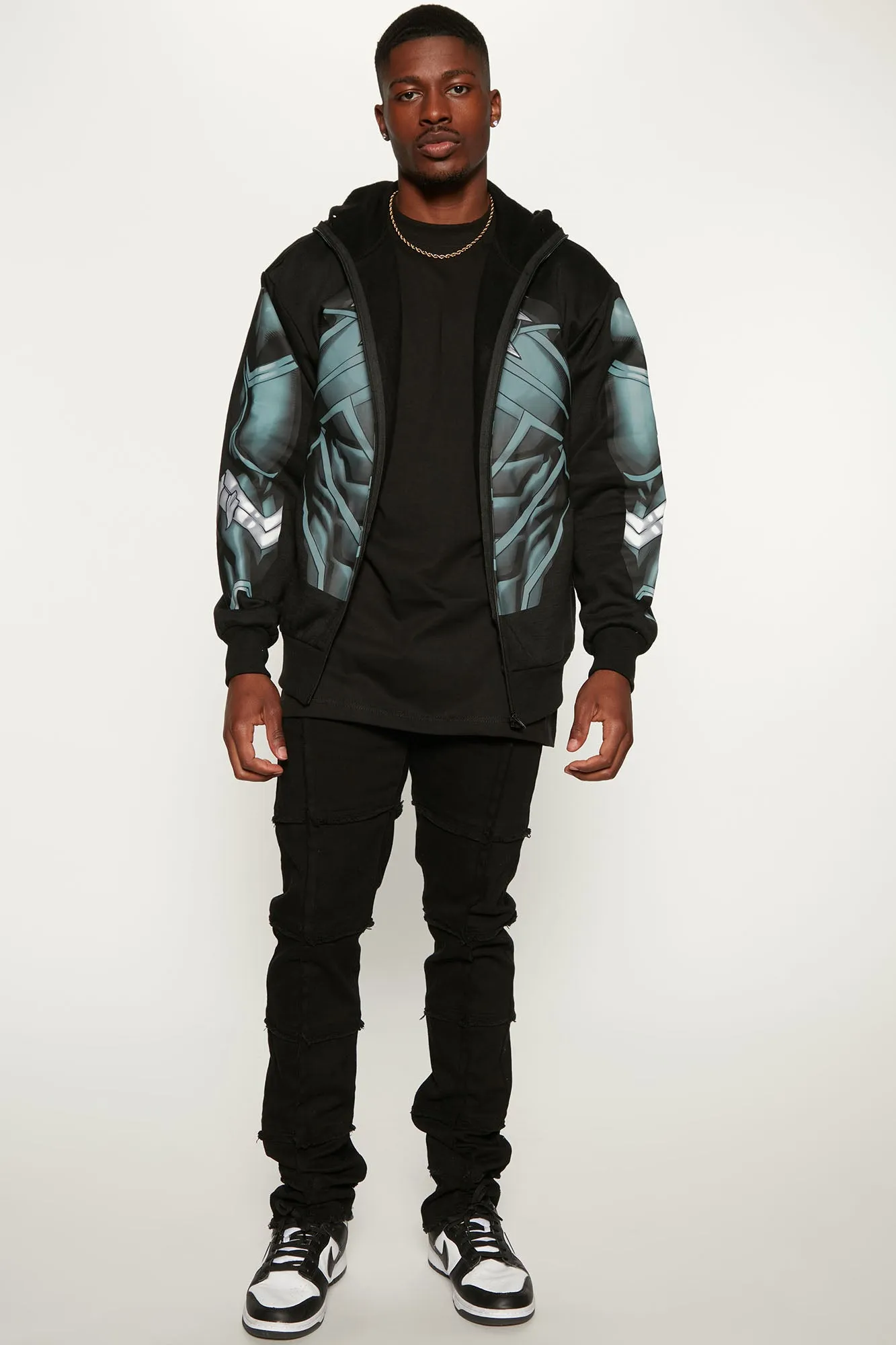 Black Panther Zip Up Hoodie - Black