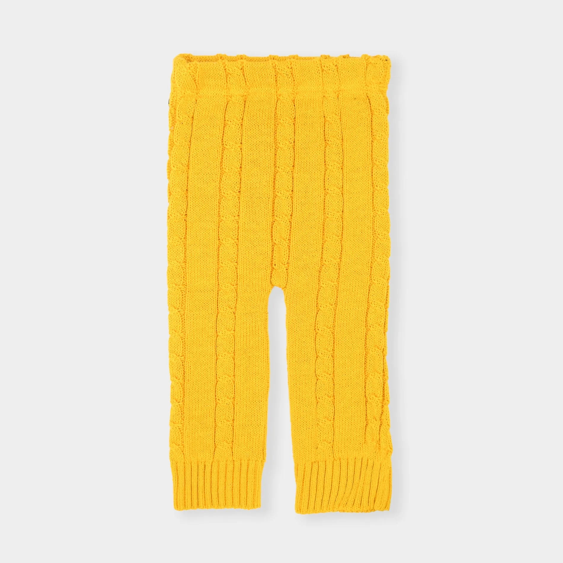 Calça Trançada Tricot -  Mostarda
