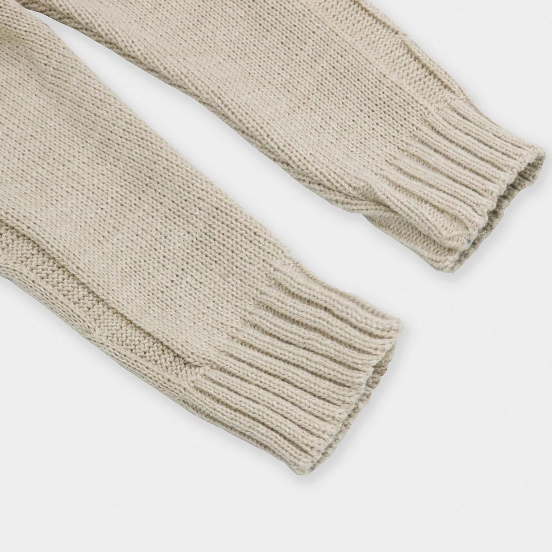 Calça Tricot - Trança Lateral Areia