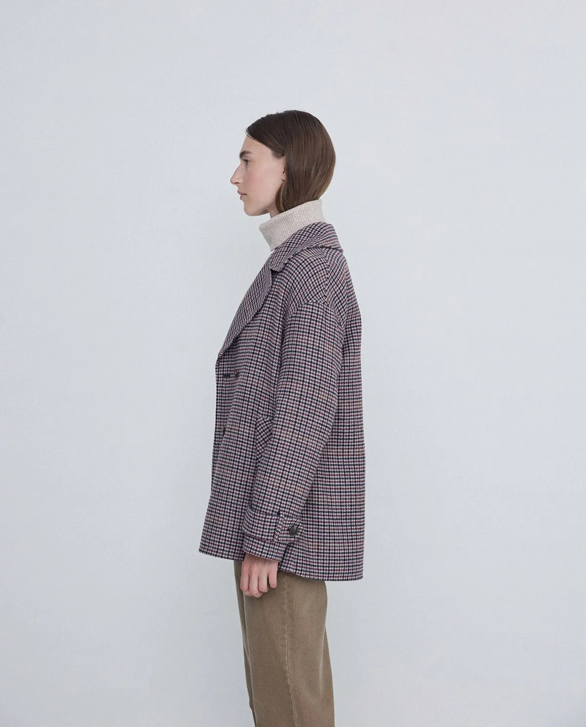 Cappotto scozzese fatto a mano grigio