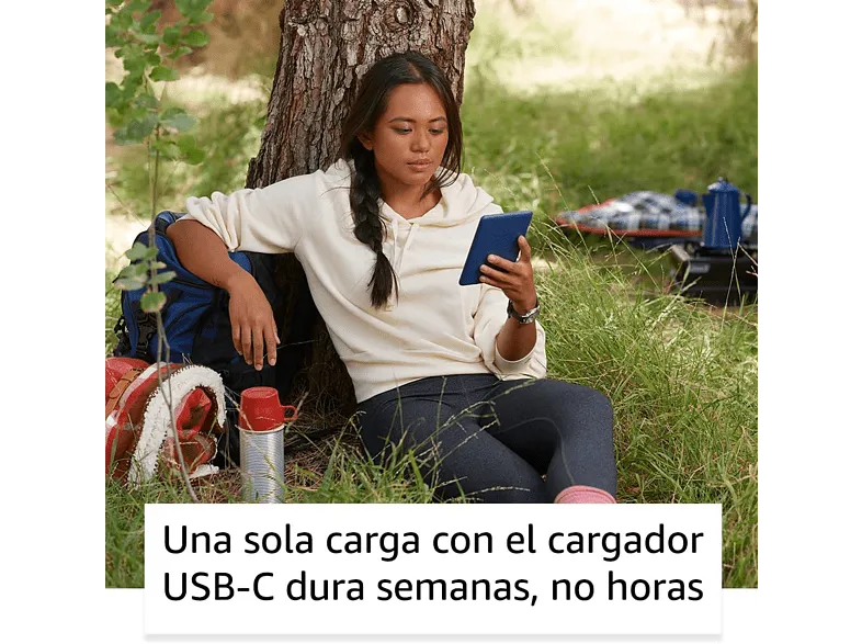 eReader - Amazon Kindle, Para eBook, 6", Doble de almacenamiento, 16 GB, 300 ppp, E-Ink, Negro
