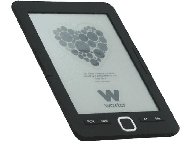 eReader - Woxter Scriba 195, Para eBook, 4GB capacidad y 6 pulgadas, Negro