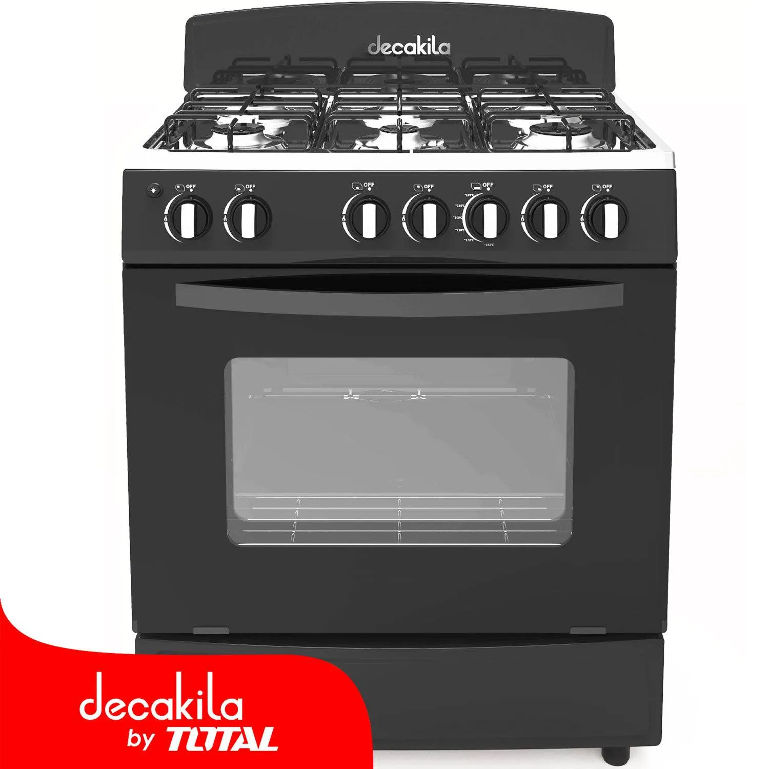 Estufa 30" A Gas Con Horno 50L Con 6 Quemadores Para Cocina