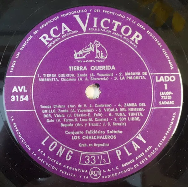 Los Chalchaleros - Tierra Querida - LP