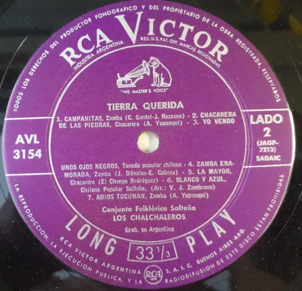 Los Chalchaleros - Tierra Querida - LP