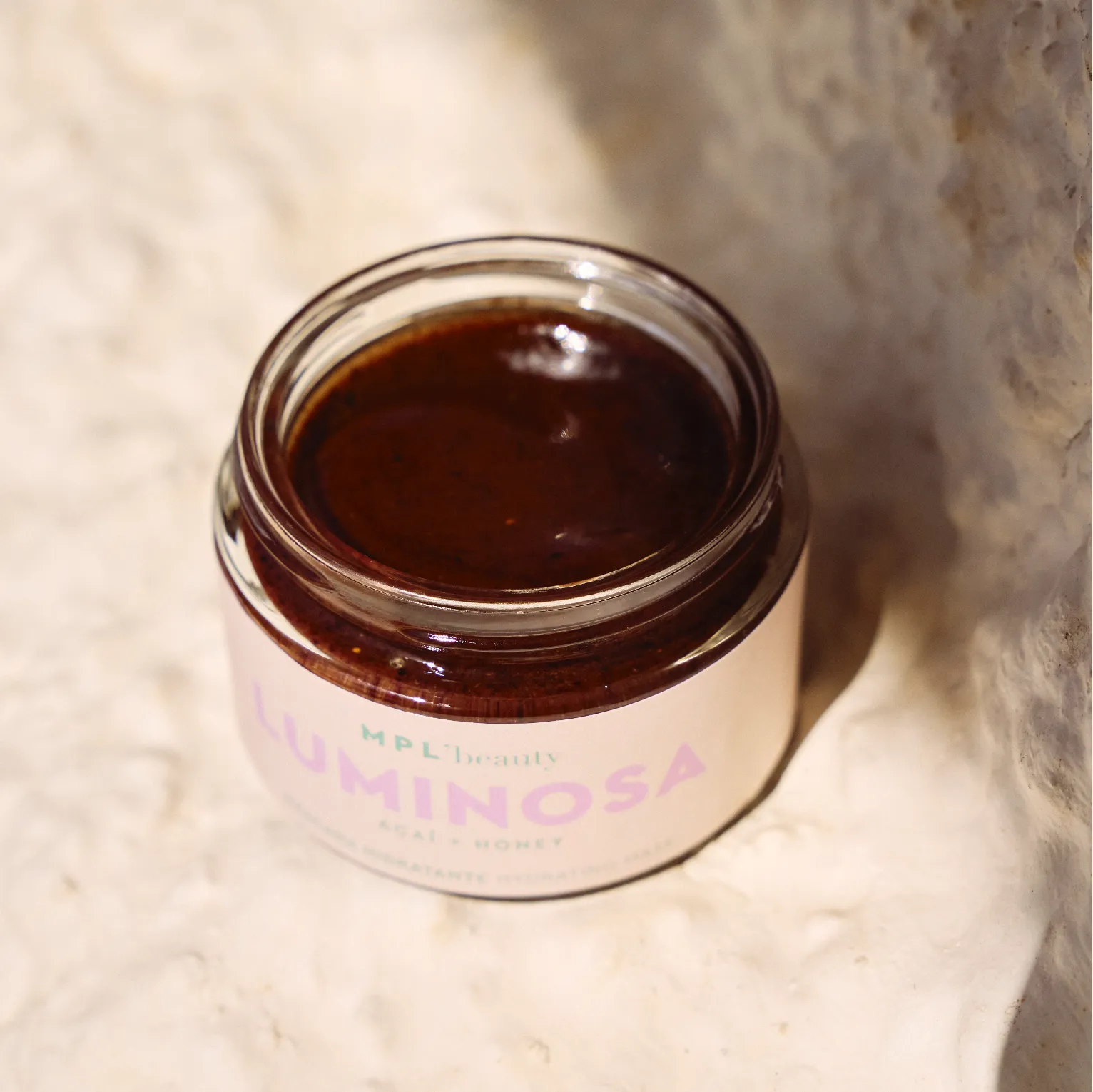 luminosa: máscara facial mel   açaí