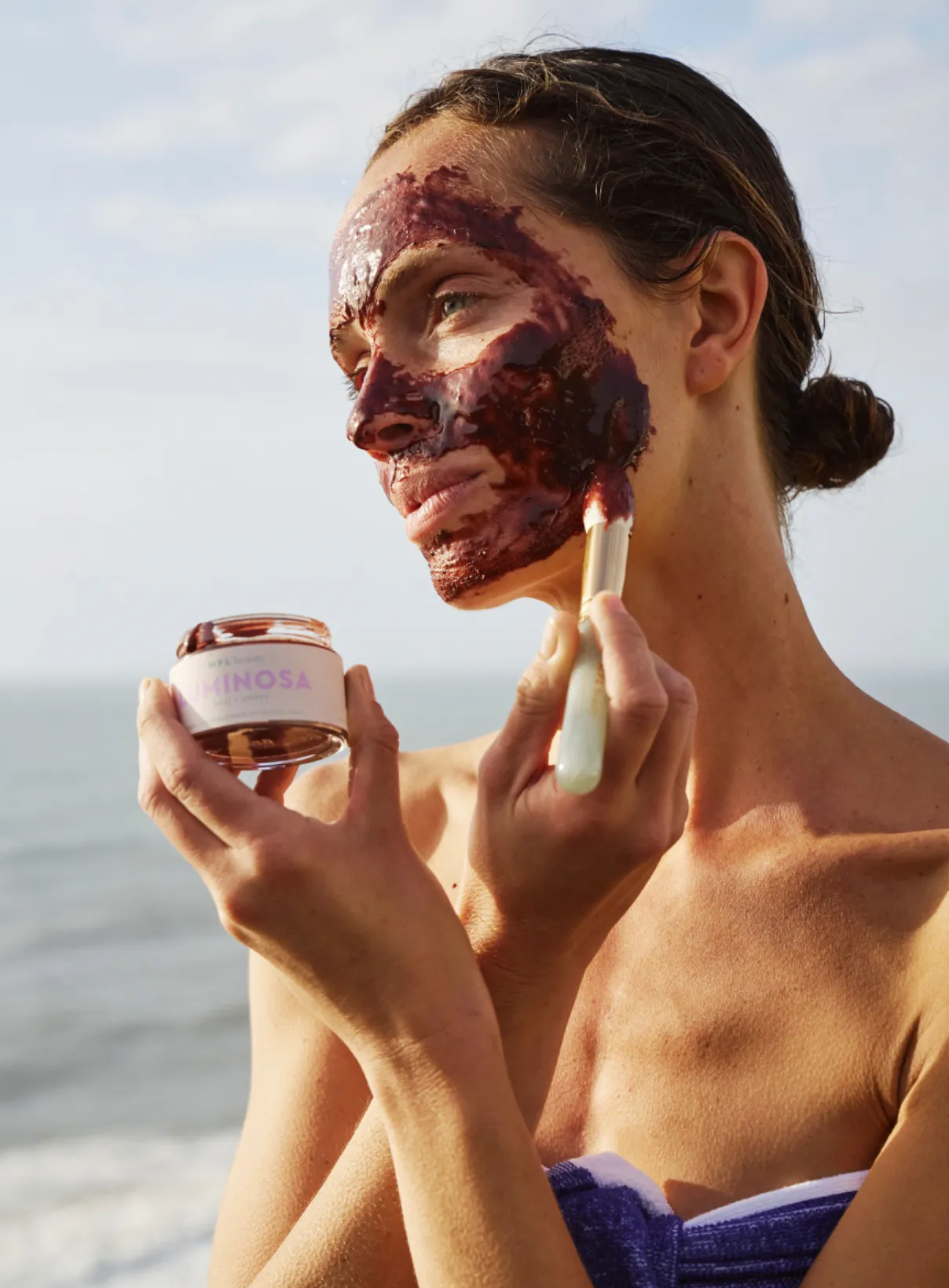 luminosa: máscara facial mel   açaí