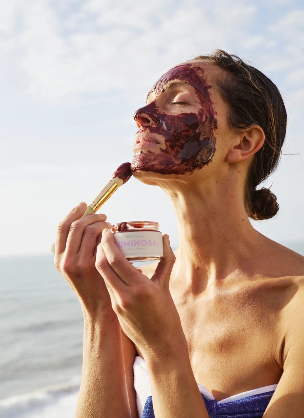 luminosa: máscara facial mel   açaí