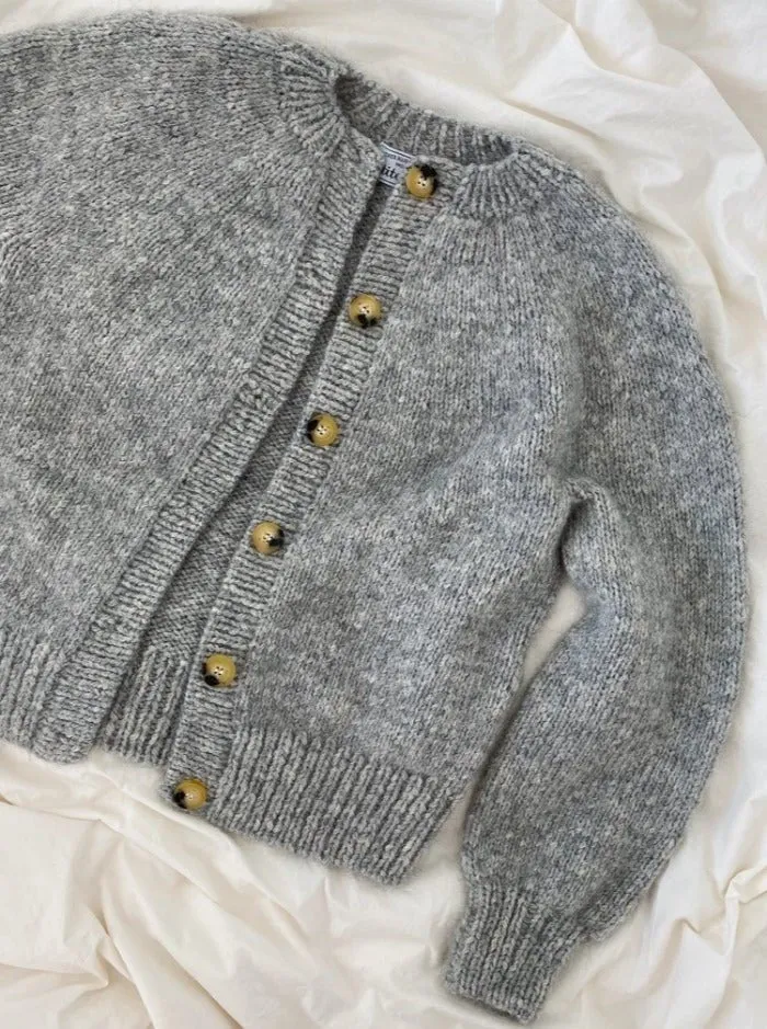 Novice Cardigan Chunky fra PetiteKnit, No 1   Silk Mohair garnpakke (uden opskrift)