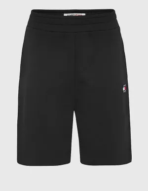 Pantalones Cortos Tommy Jeans con Parche con Logo Negros Mujer