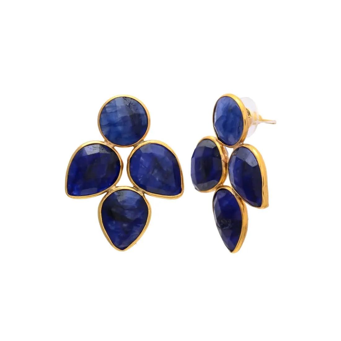 Pendientes con piedras Hortensia Azul