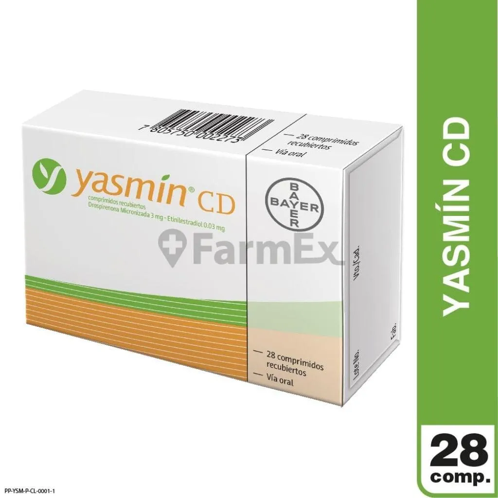 Yasmin CD x 28 comprimidos susc-1 de 3 meses